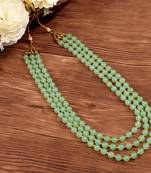   groom sherwani necklace moti mala layered for wedding | groom mala with brooch set