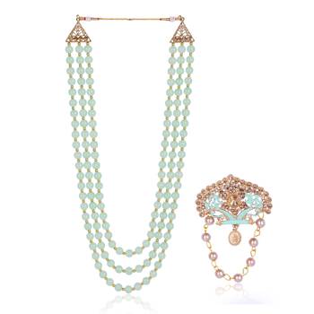Groom mala and brooch set 2