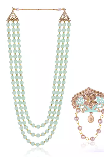 Groom mala and brooch set