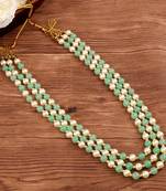   groom sherwani necklace moti mala layered for wedding | groom mala with brooch set