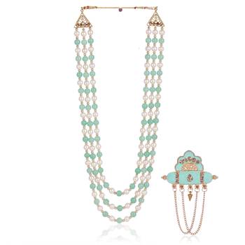Groom mala and brooch set 2