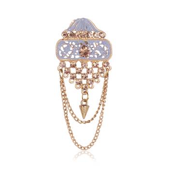   groom sherwani necklace moti mala layered for wedding | groom mala with brooch set 3