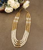   groom sherwani necklace moti mala layered for wedding | groom mala with brooch set