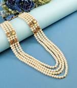  groom sherwani necklace moti mala layered for wedding | groom mala with brooch set