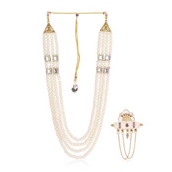 Groom mala and brooch set 2