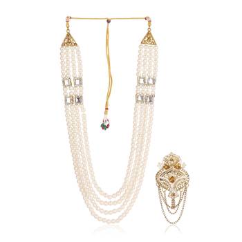 Groom mala and brooch set 2