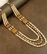   groom sherwani necklace moti mala layered for wedding | groom mala with brooch set