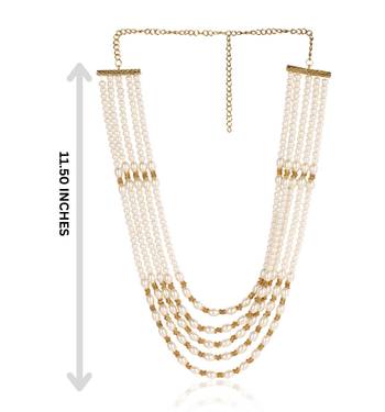   groom sherwani necklace moti mala layered for wedding | groom mala with brooch set 5