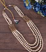   groom sherwani necklace moti mala layered for wedding | groom mala with brooch set