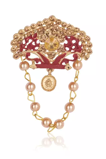   groom sherwani necklace moti mala layered for wedding | groom mala with brooch set