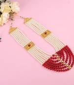   groom sherwani necklace moti mala layered for wedding | groom mala with brooch set