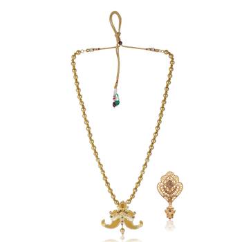   groom sherwani necklace moti mala layered for wedding | groom mala with brooch set 2