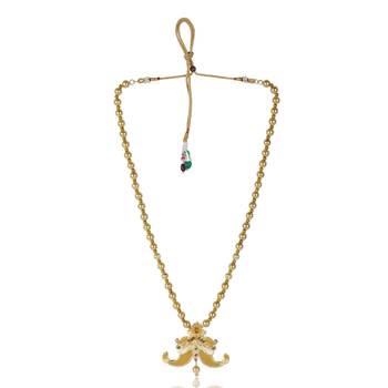   groom sherwani necklace moti mala layered for wedding | groom mala with brooch set 4