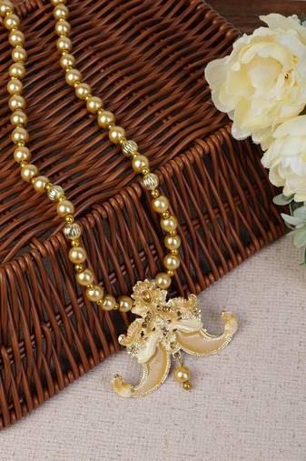   groom sherwani necklace moti mala layered for wedding | groom mala with brooch set