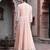 Peach solid cotton maxi dress with beads work