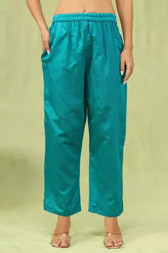Vredevogel  women cotton silk blend kurta and pant sets with handwork and dupatta
