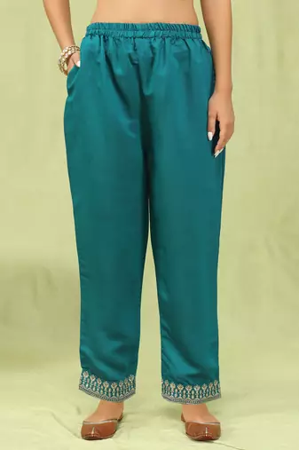 Vredevogel  women   s viscose roman silk embroidery straight kurta pant with dupatta set