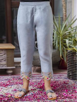 Vredevogel  women   s viscose roman silk embroidery straight kurta pant with dupatta set 4