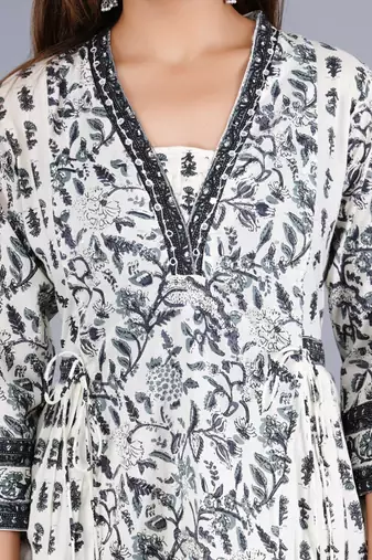 Grey Viscose Rayon Printed Kurta Pant With Dupatta