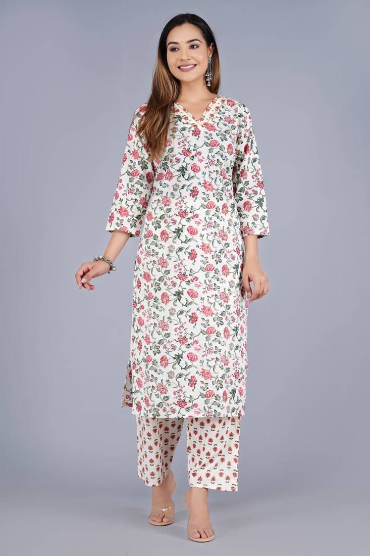 Multicolor Viscose Rayon Printed Kurta Pant With Dupatta