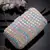adorn pastel multi wave embellished faux silk clutch