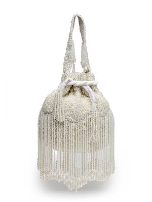 droop off white pearl embellished velvet potli 4
