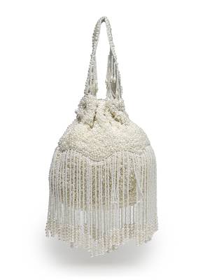 droop off white pearl embellished velvet potli 5