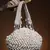 droop pearl & off white pearl embellished faux silk clutch