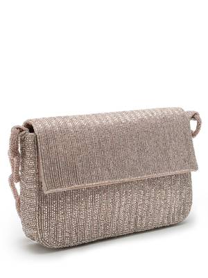 coffer dusky pink striped embellished faux silk clutch 6