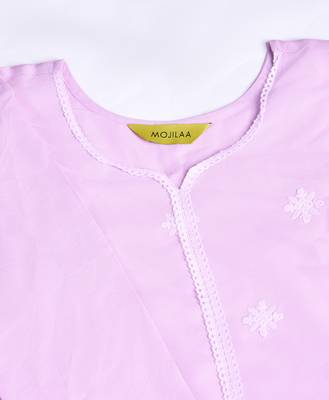  lavender rayon floral chikankari straight kurta with palazzo 2