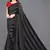 ready to wear black georgette satin stripes plain saree with unstitched blouse piece