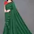 Green Georgette Satin Stripes Plain Ready To Wear Saree With Unstitched Blouse Piece