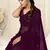 Dark wine georgette plain/zari work satin woven border ready to wear saree with unstitched blouse piece