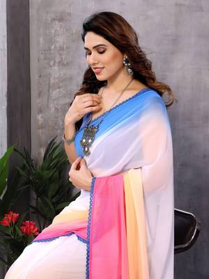 pre-stitched multy georgette c saree festive party looks 3