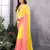 ready to wear yellow georgette c saree for festive party looks
