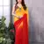 ready to wear orange georgette c saree for festive party looks