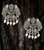 Women parrot design silver plated german earrings
