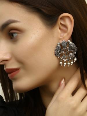 Women parrot design silver plated german earrings 2