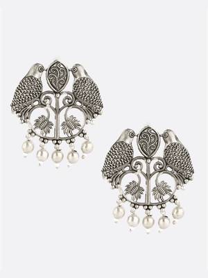 Women parrot design silver plated german earrings 3