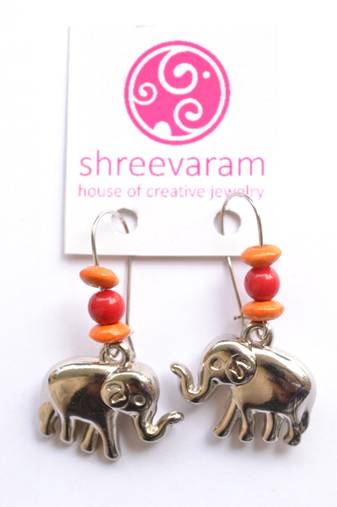 Colourful elephant parade earrings