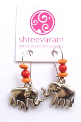 Colourful elephant parade earrings 1