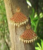 Women gold plated 24ct handcrafted earing