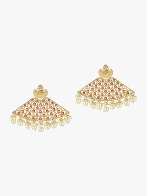 Women gold plated 24ct handcrafted earing 2