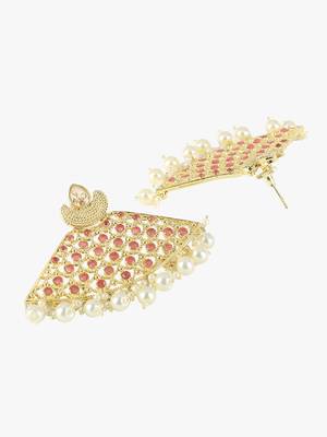 Women gold plated 24ct handcrafted earing 3