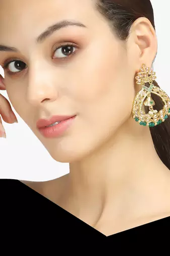 24ct gold-toned handcrafted earing