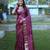 Women Wine Bandhej Silk And Zari Weaving Rich Pallu Saree With Blouse For Women