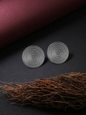 Silver-plated circular studs 1