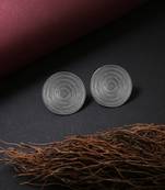 Silver-plated circular studs