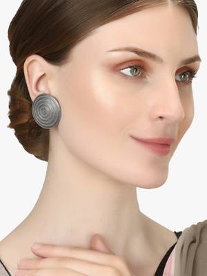 Silver-plated circular studs 2