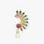 24 ct gold-plated flower stone studded handcrafted nose pin